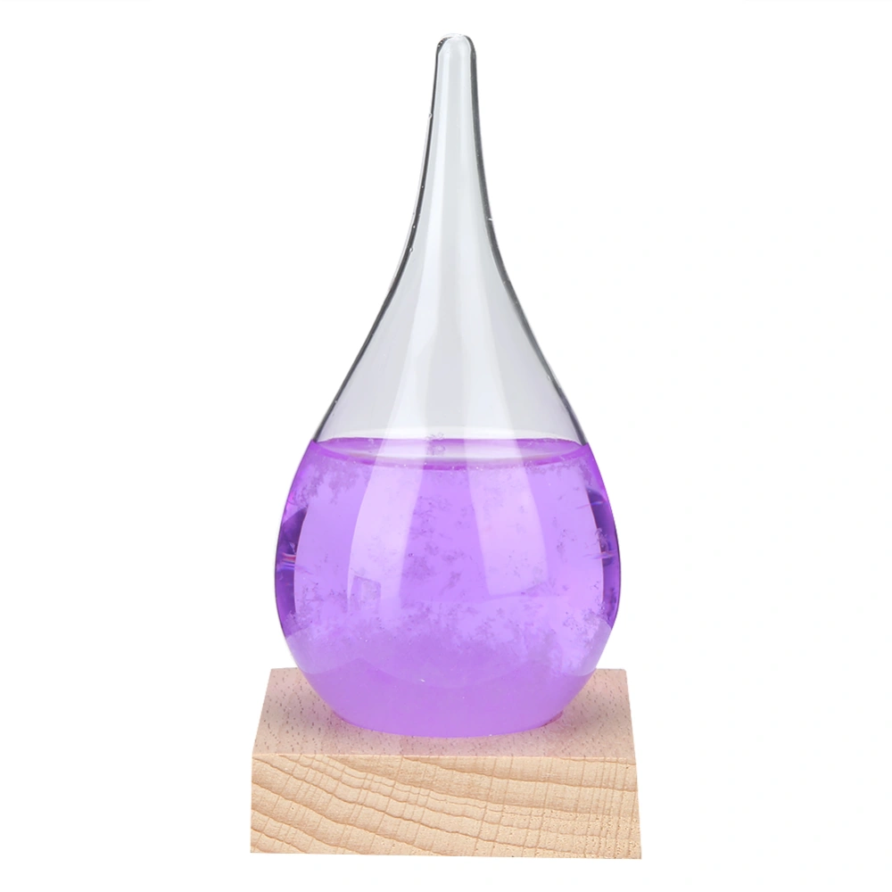 Innovative Drop Shape Weather Forecast Glass Weather Predicting Bottle Home DecorationPurple