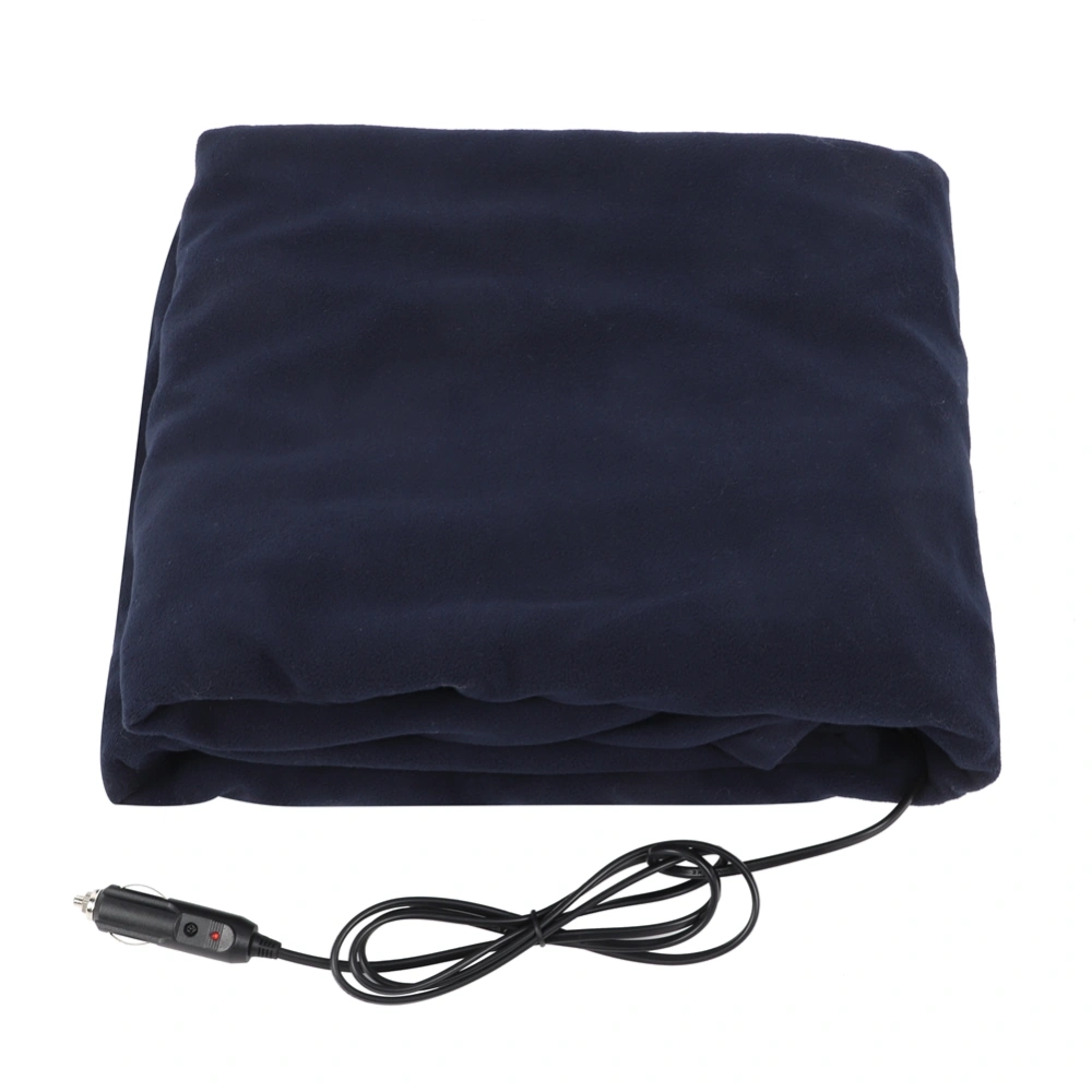 12V Car Charging Portable Electric Heated Blanket Winter Warm Heating Blanket for Car Pet UseNavy Blue