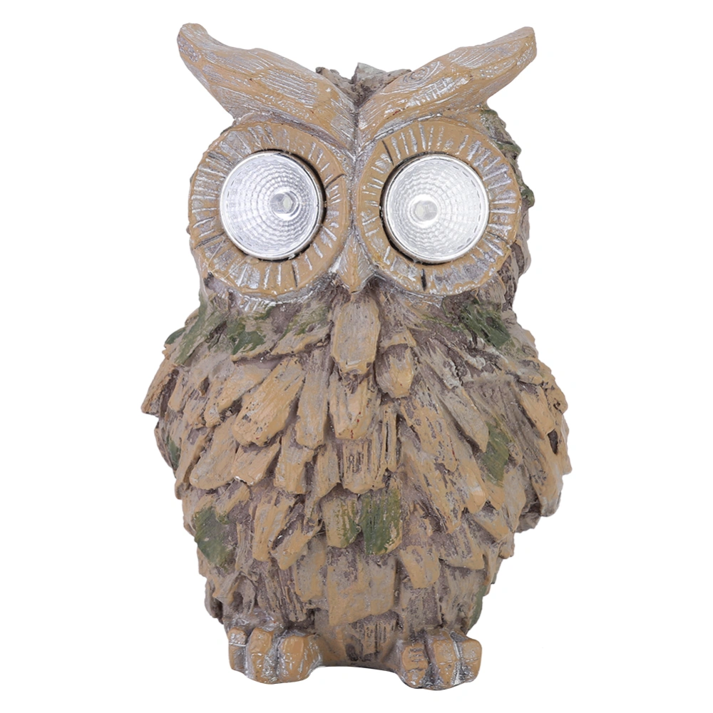 Solar Powered Decorative Light Resin Owl Outdoor Garden Lawn Ornament Decoration