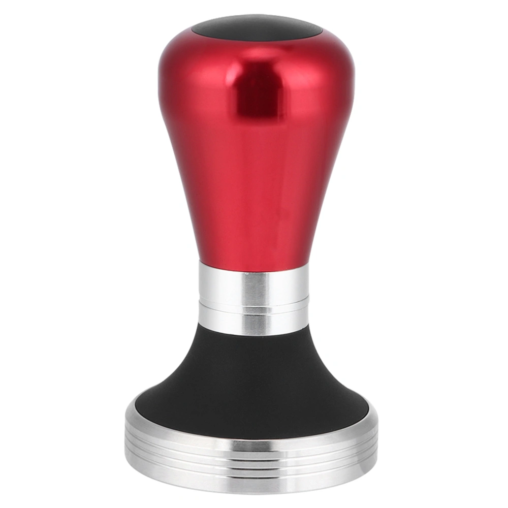 58mm Adjustable Height Stainless Steel Coffee Powder Tamper with Handle for Coffee Machine Red