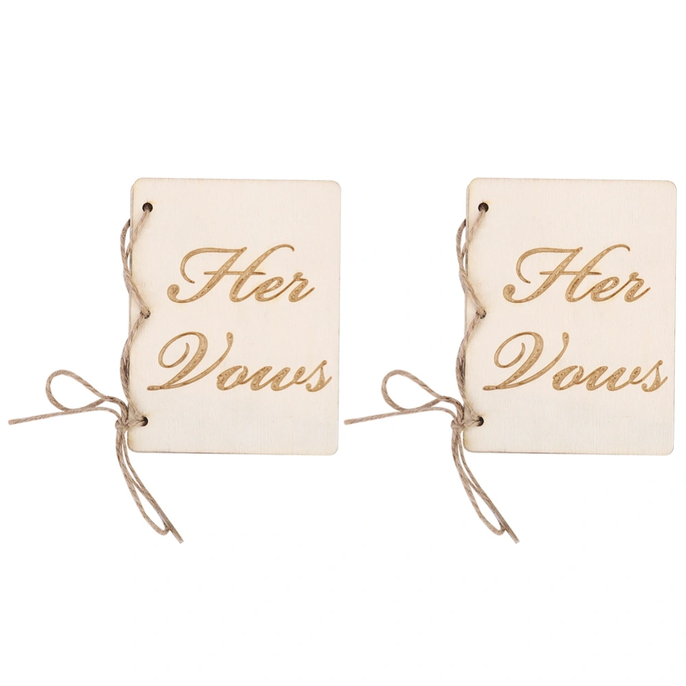 2pcs Wedding Ceremony Party Vow Booklets Oath Book Props Decoration AccessoryType 4