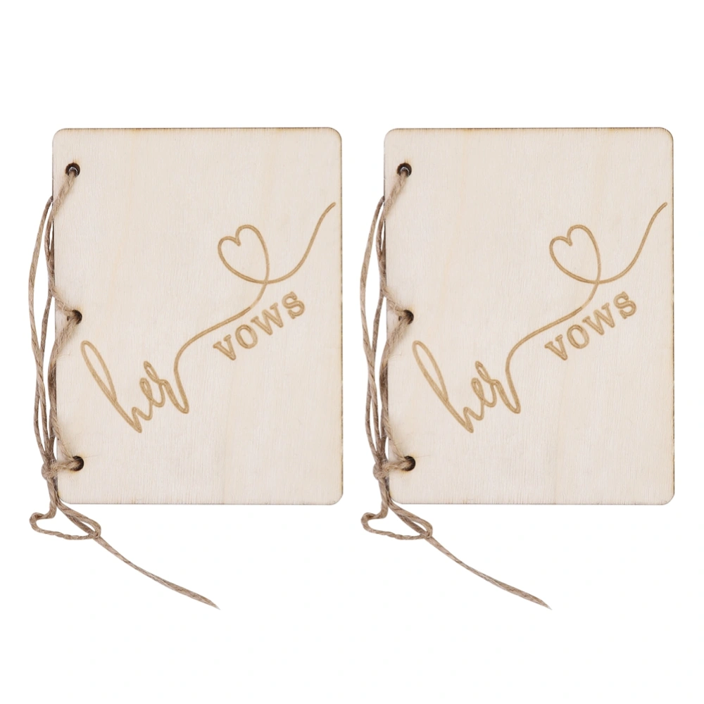 2pcs Wedding Ceremony Party Vow Booklets Oath Book Props Decoration AccessoryType 2