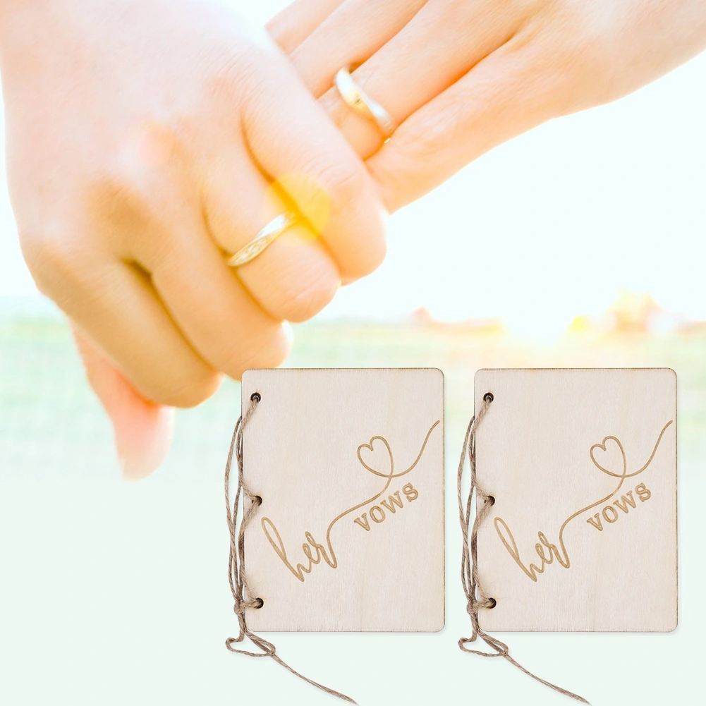 2pcs Wedding Ceremony Party Vow Booklets Oath Book Props Decoration AccessoryType 2