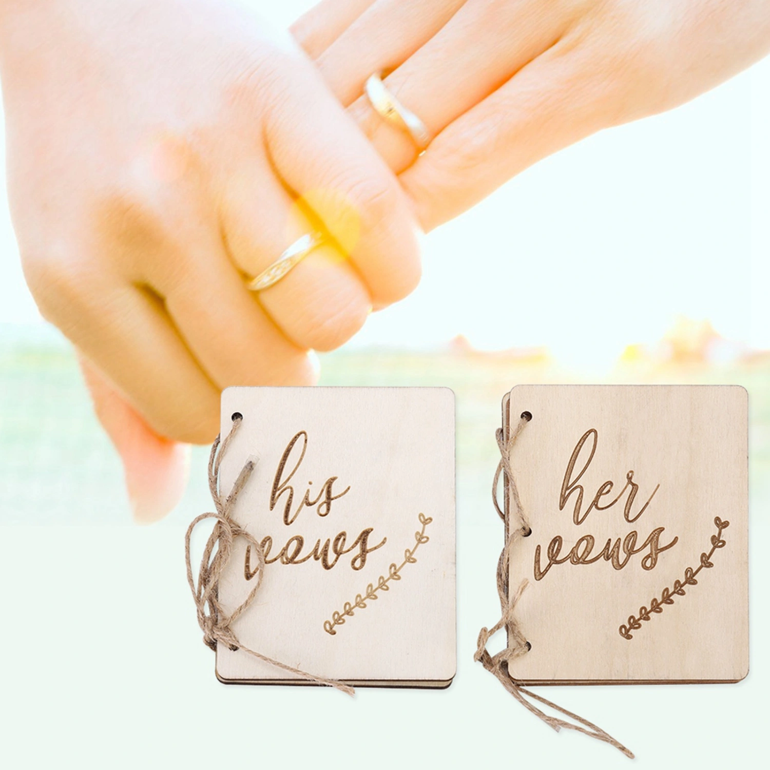 2pcs Wedding Ceremony Party Vow Booklets Oath Book Props Decoration AccessoryType 3
