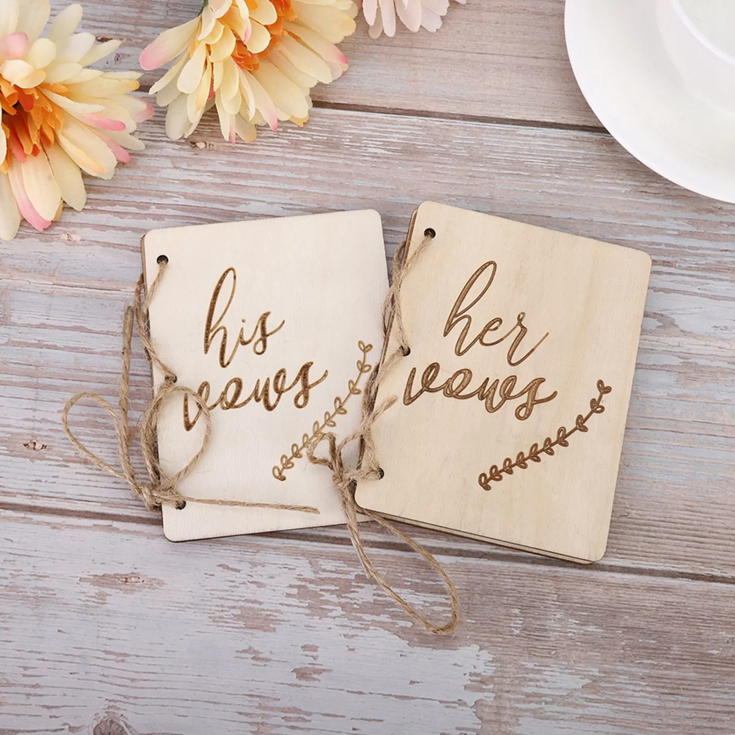 2pcs Wedding Ceremony Party Vow Booklets Oath Book Props Decoration AccessoryType 3