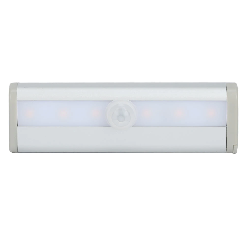 6 LEDs Infrared Human Body Induction Lamp Cabinet Cupboard Wardrobe Motion Sensor LightWarm White