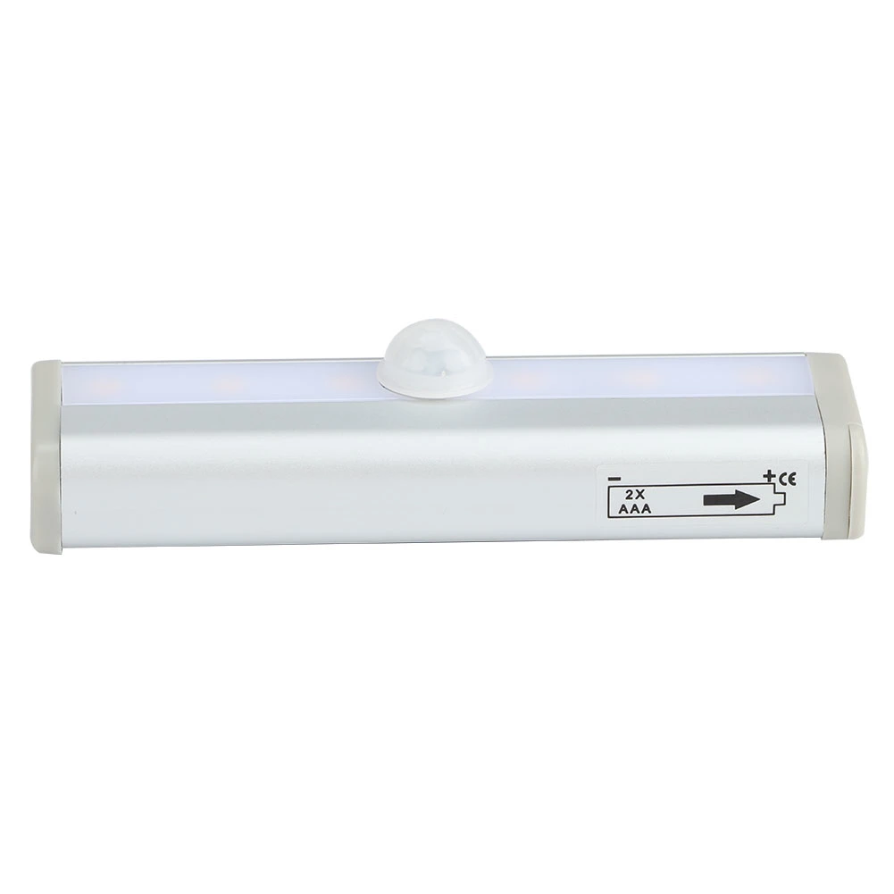 6 LEDs Infrared Human Body Induction Lamp Cabinet Cupboard Wardrobe Motion Sensor LightWarm White