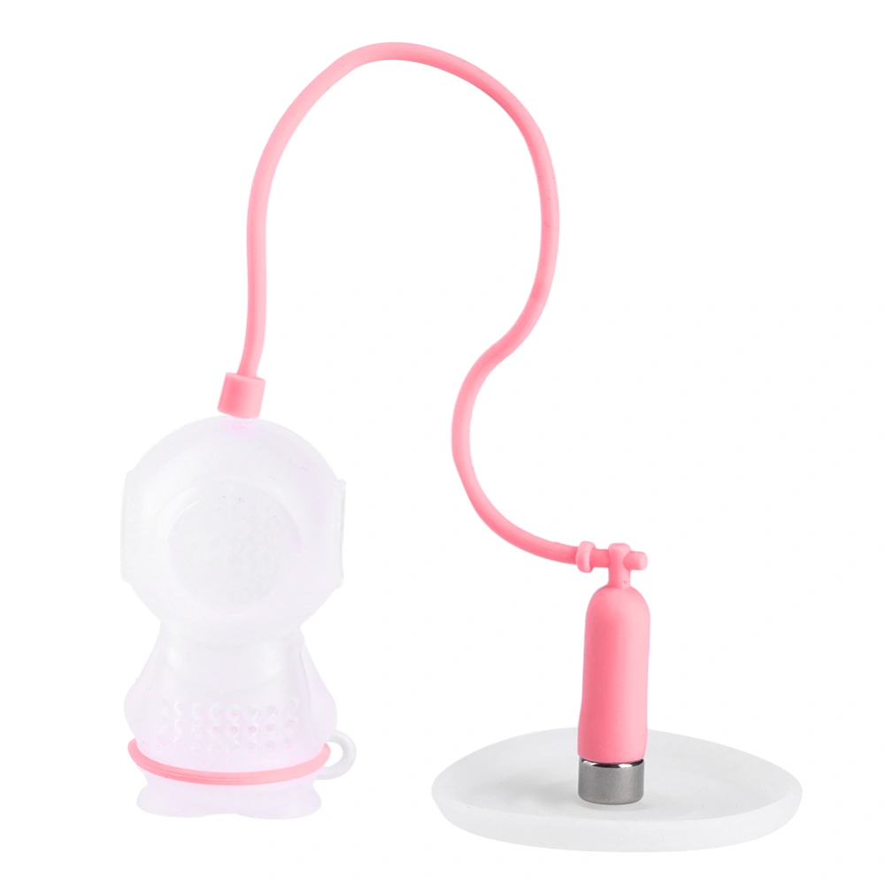 Innovative Diver Shape Silicone Tea Infuser Strainer Filter for Home Tea MakingPink