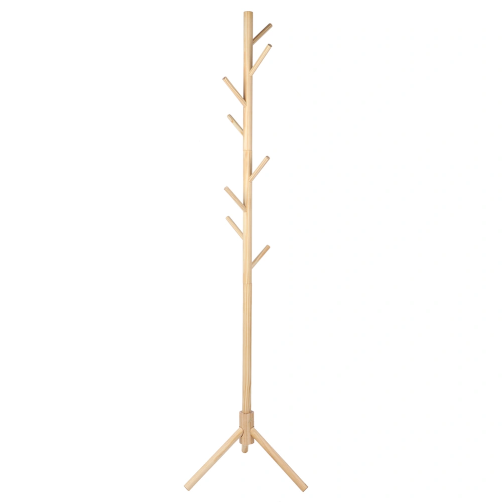 Wooden Tree Shape Clothes Hat Rack Coat Hanger Cloth Floor Standing Shelf for Home Bedroom