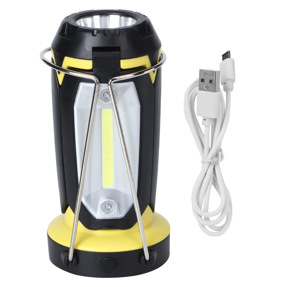 LED Camping Lantern Multi Function COB Portable LED Flashlight Camp Lamp(Yellow )