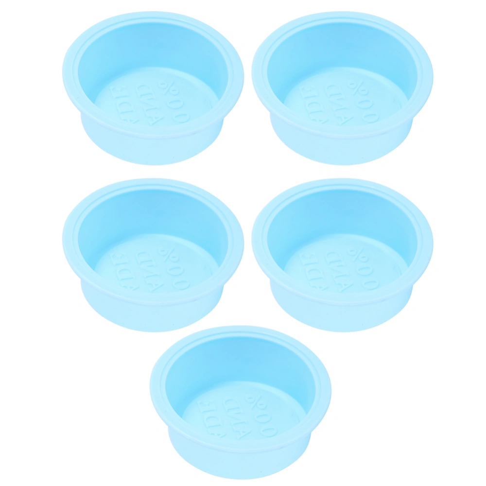 3D Round Shape Silicone Fondant Cake Chocolake Cupcake Mould DIY Soap Mold Baking ToolSky Blue