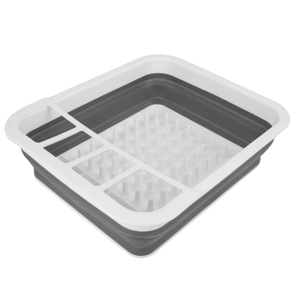 Kitchen Foldable Collapsible Vegetable Washing Drain Basket Strainer Colander Dishes Storage Rack Holder Organizer