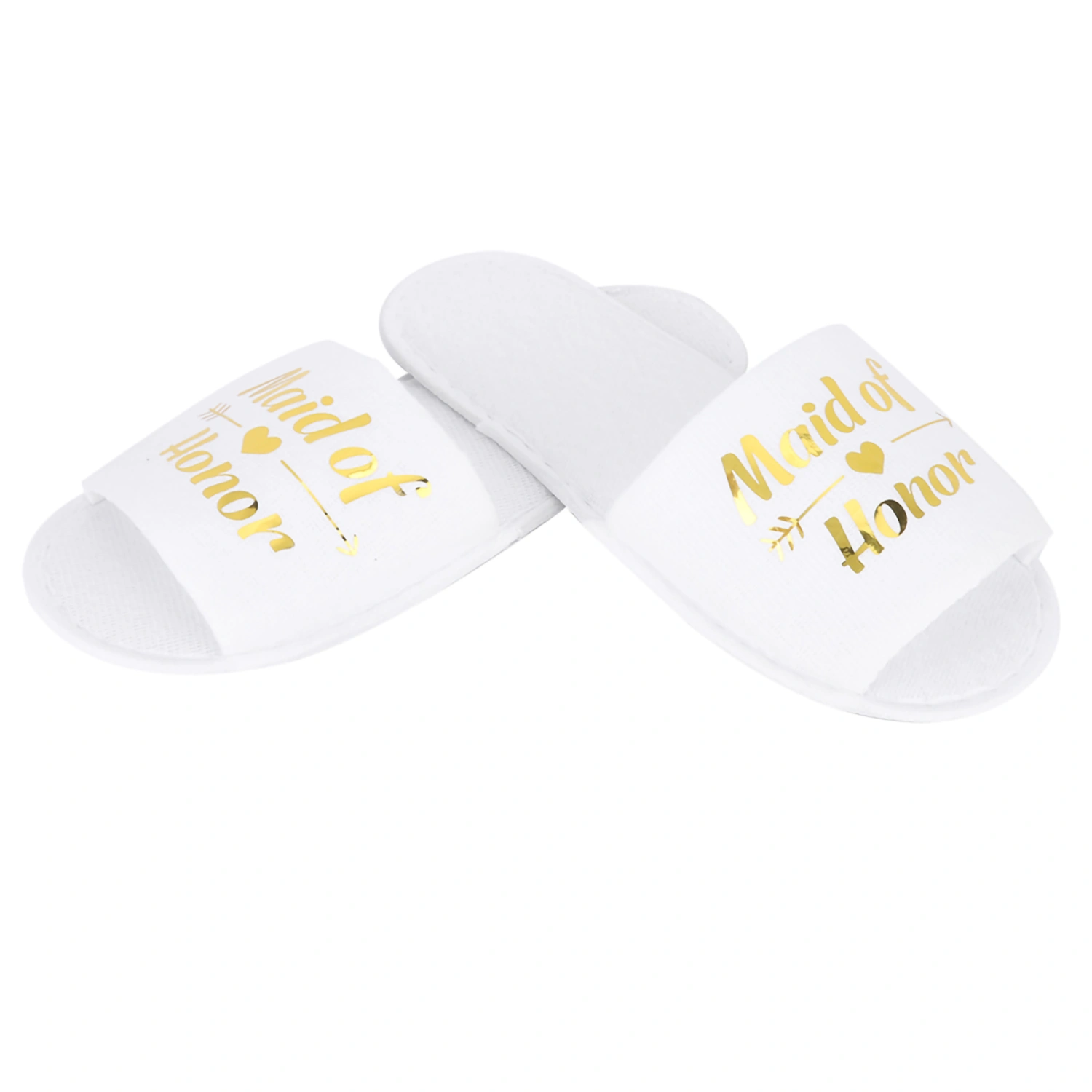 5 Pair Letters Print Disposable Slippers for Hotel Wedding Party Shooting PropsMaid of Honor