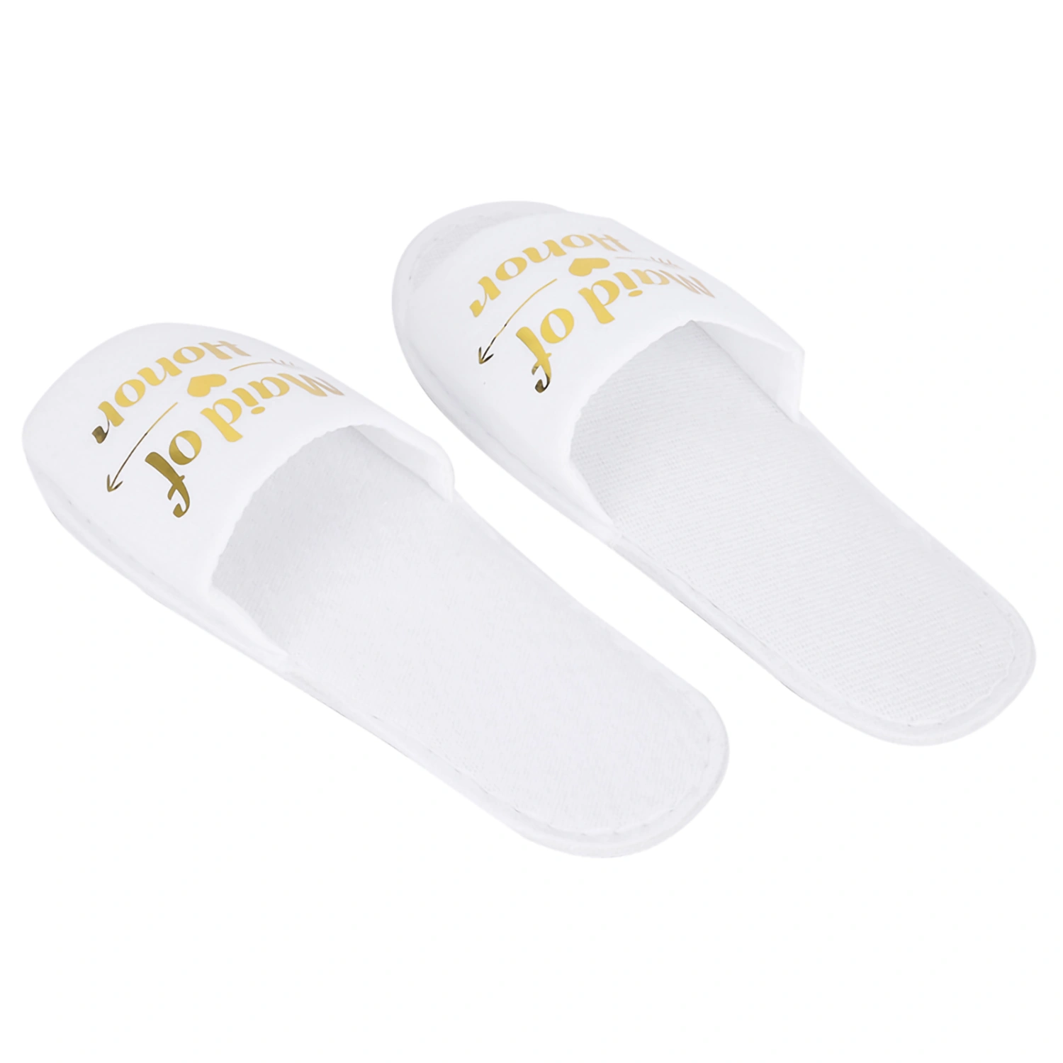 5 Pair Letters Print Disposable Slippers for Hotel Wedding Party Shooting PropsMaid of Honor