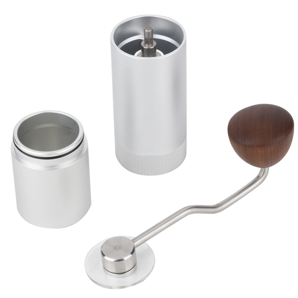 Household Portable Manual Coffee Mill Grinder Hand Crank Kitchen Grinding MachineSilver