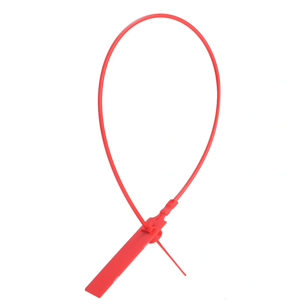 100Pcs Disposable Label Cable Wire Ties Zip Ties Colourful Identification Mark Signs Anti Theft Self Locking Tie(Red )