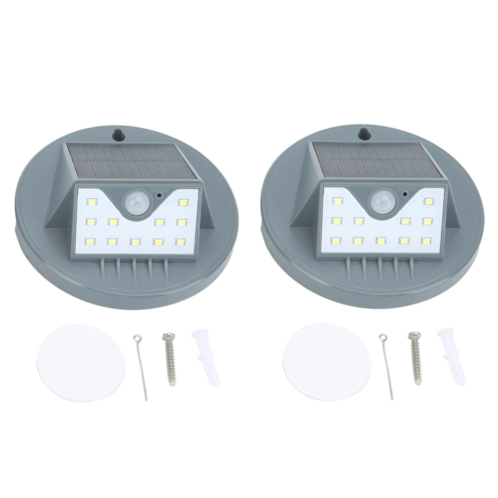 2pcs Waterproof Garden Yard Solar Powered Outdoor Sensor LED Light Landscape Wall Lamp