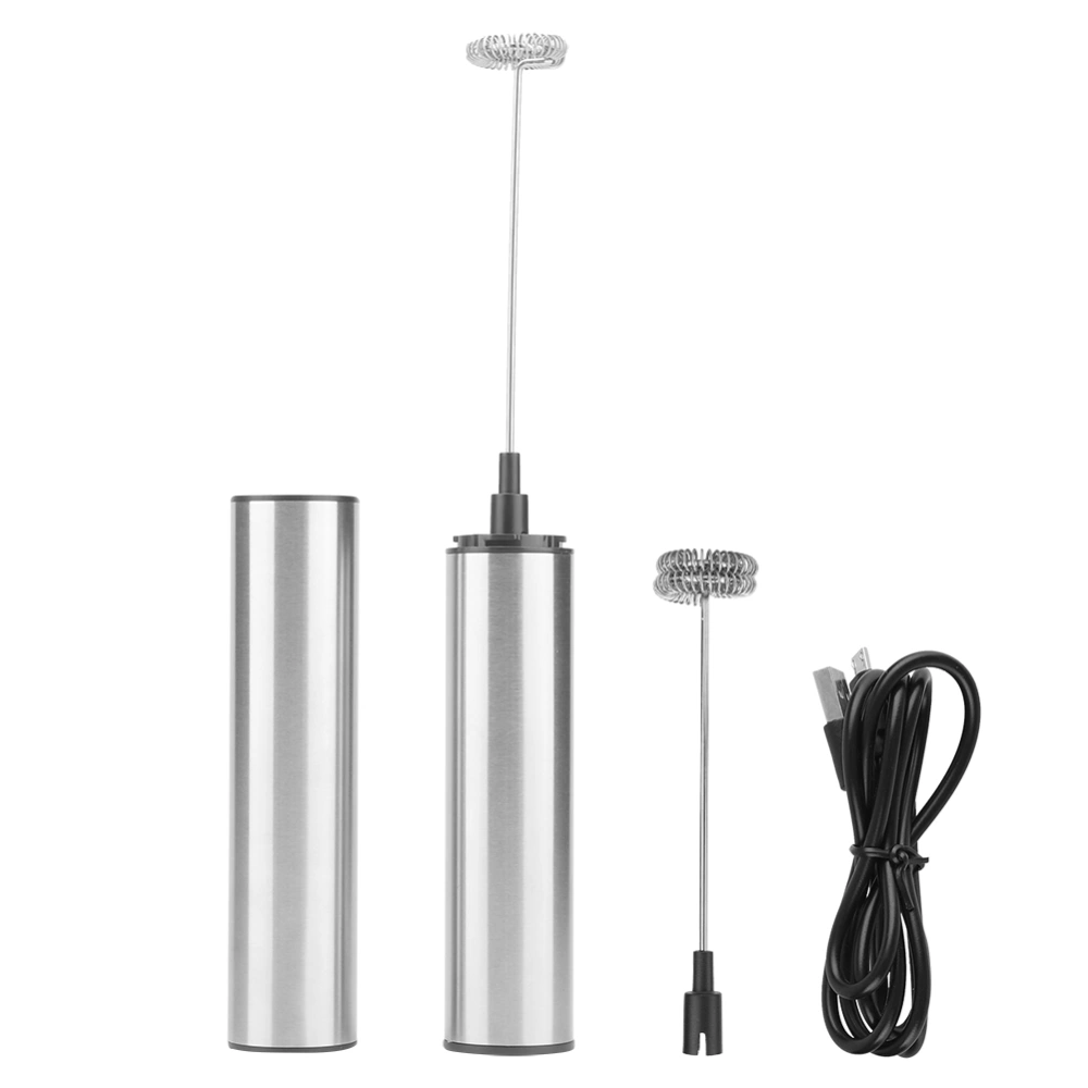 Household Electric Stainless Steel Rechargeable Milk Frother Kitchen Mixer Blender Kitchen Utensils with USB Port