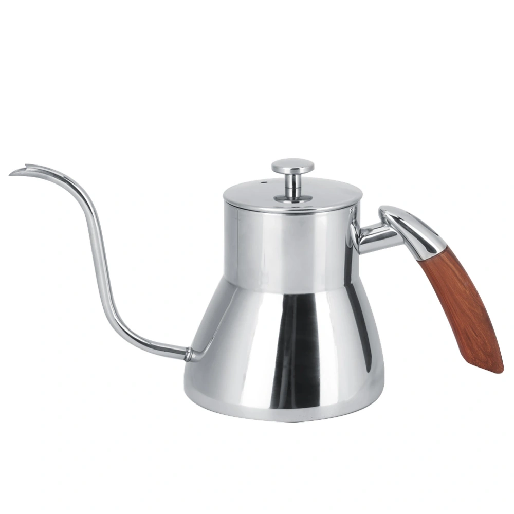 800ml Silver Stainless Steel Coffee Pot Water Kettle for Home Coffee Shop Use