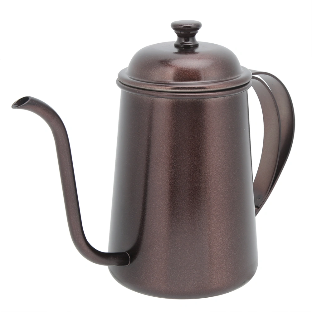 650ml Household Portable Stainless Steel Long Spout Hand Kettle Coffee Pot with Lid