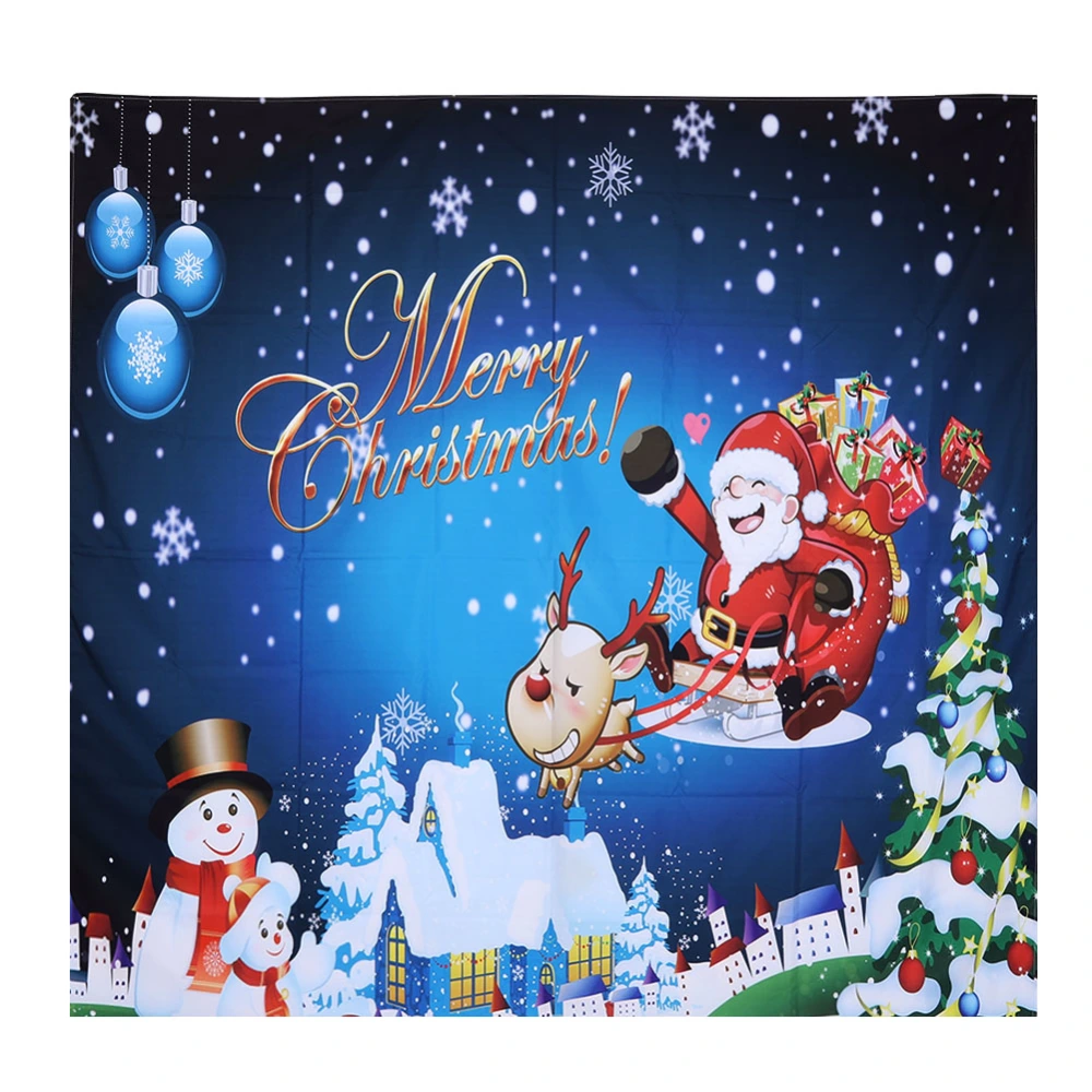 Household Decoration Tapestry Christmas Santa Claus Pattern Wall Hanging Blanket Carpet 150x150cm