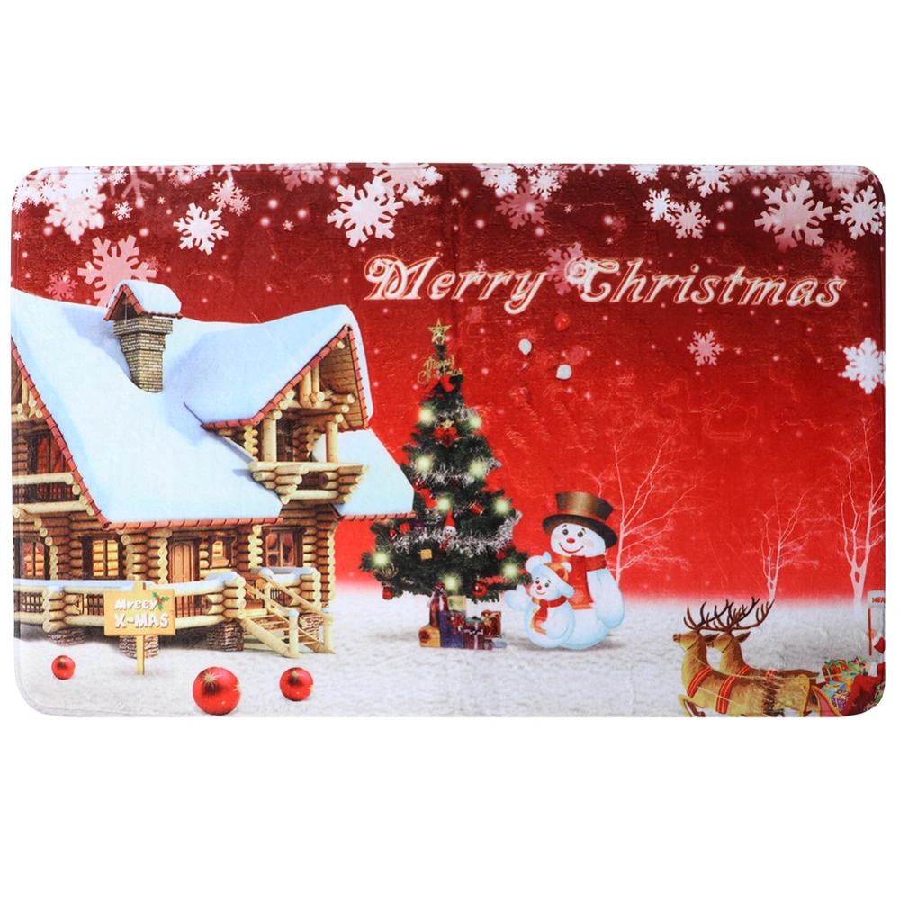 50x80cm Christmas Themed Pattern Soft Nonslip Living Room Floor Mat Carpet Home Decor