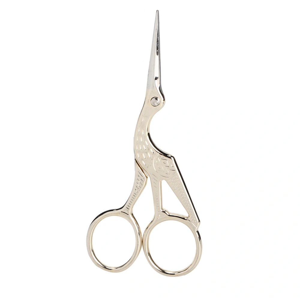 Stainless Steel Retro Style Crane Shape Sewing Scissor Tailor Handcraft Cutting ShearGold