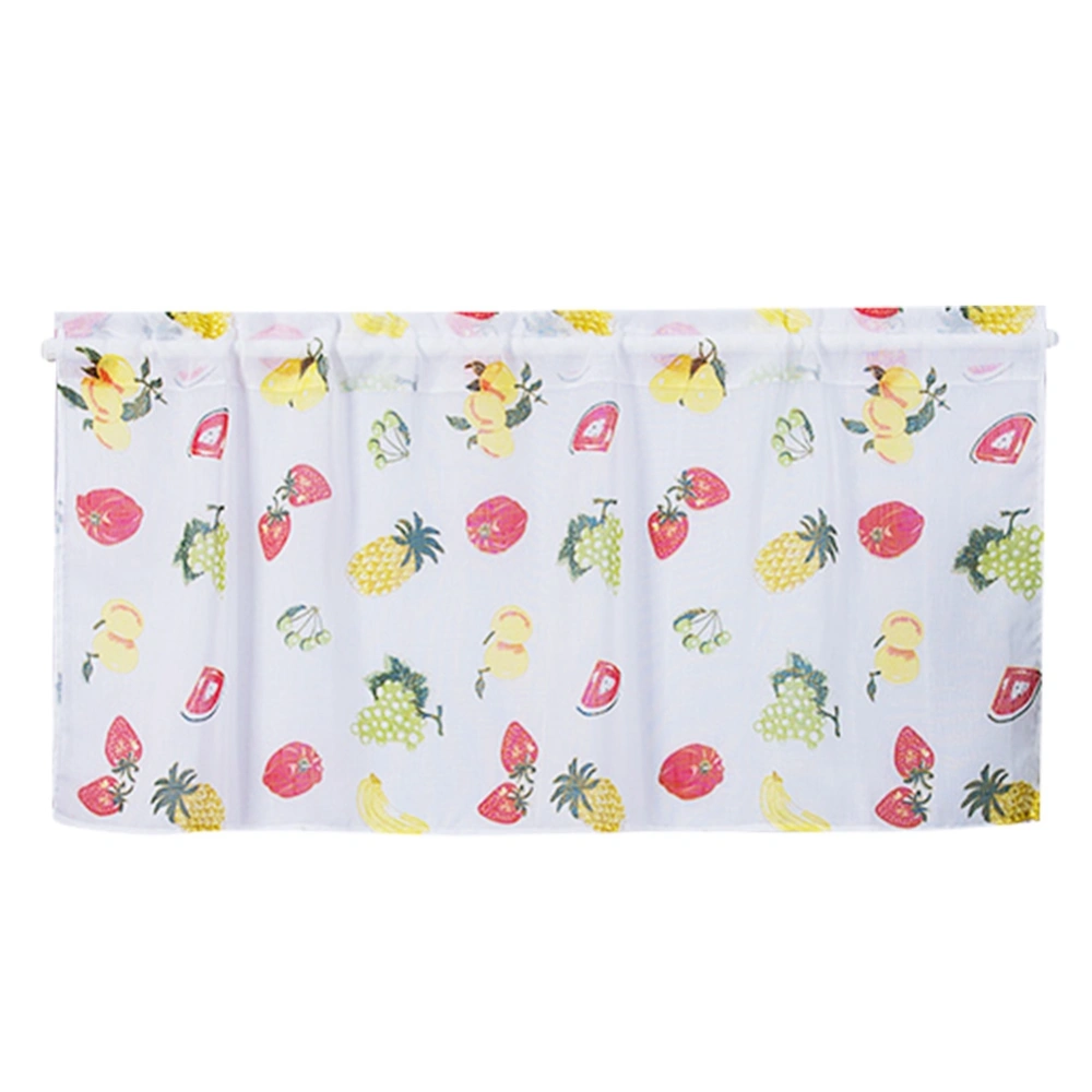 100x50cm Polyester Cartoon Fruit Pattern Print Short Curtain Balcony Kitchen Curtain