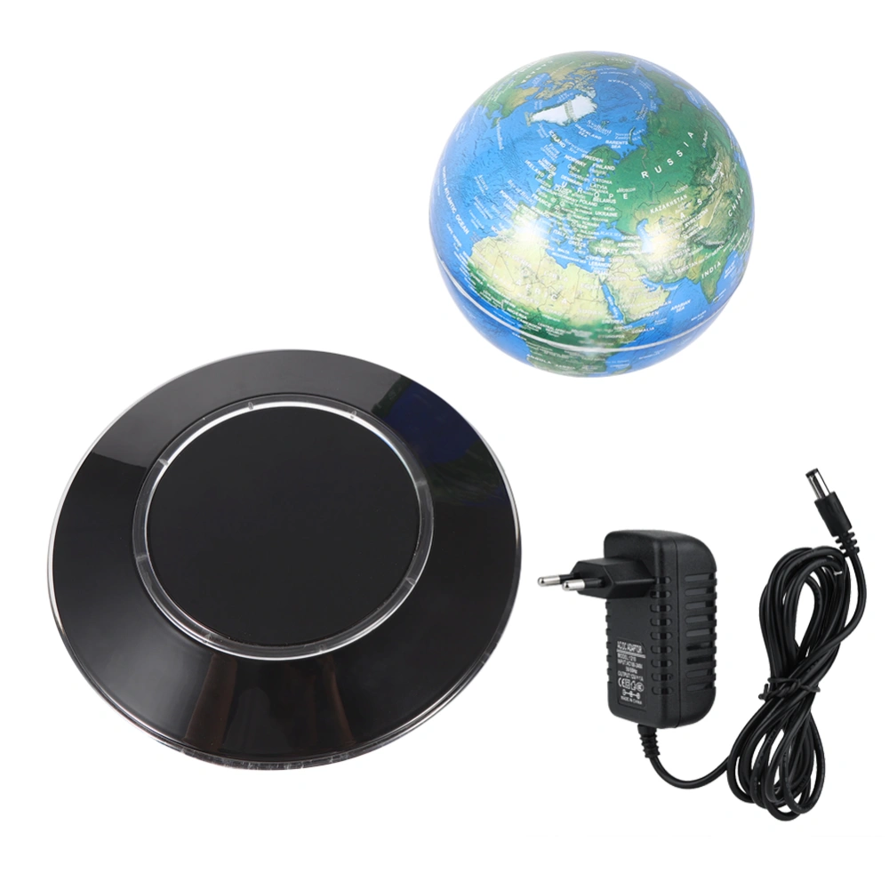 8 Inch Magnetic Levitation Floating Globe Toy Gift with LED Light 100-240VBlue EU Plug