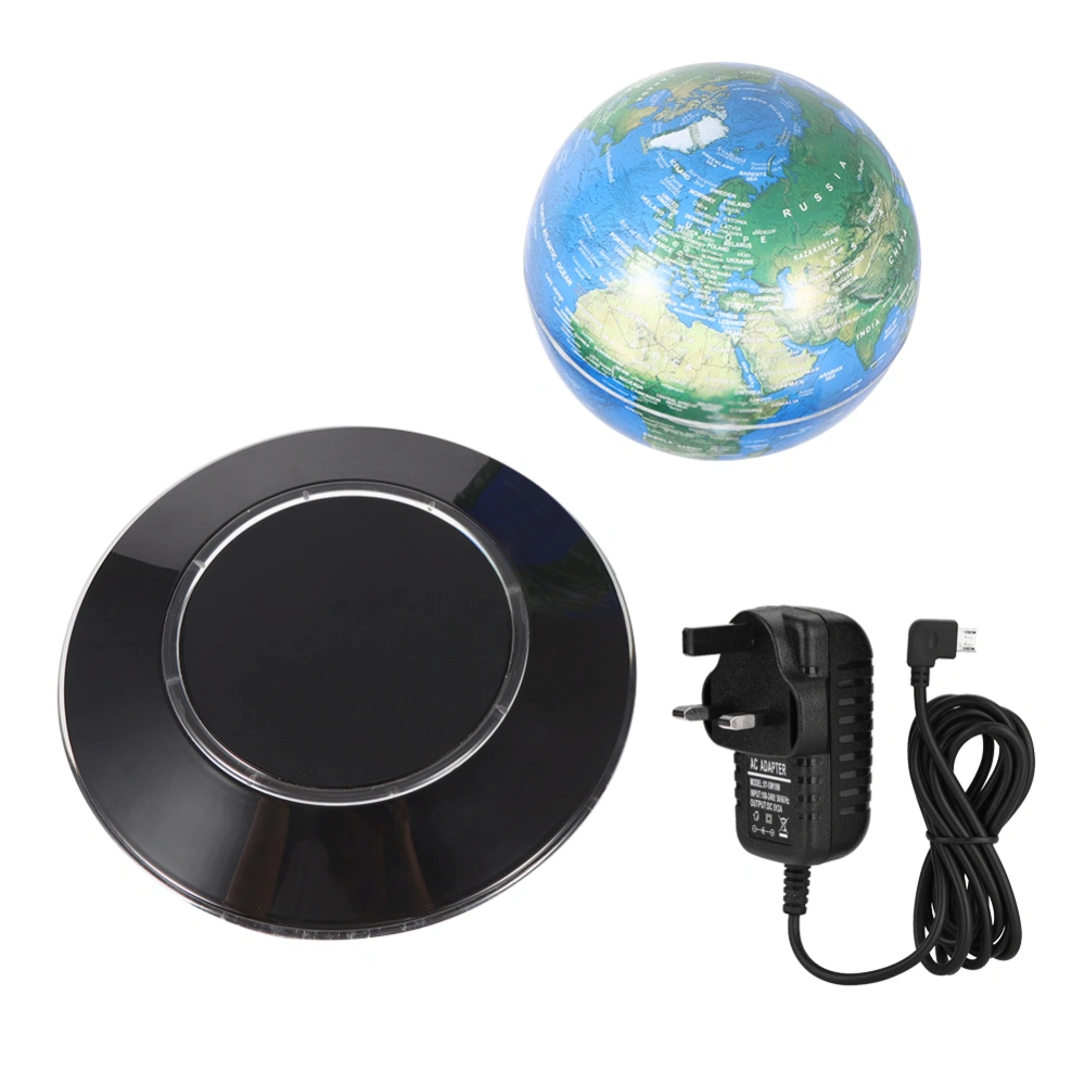 8 Inch Magnetic Levitation Floating Globe Toy Gift with LED Light 100-240VBlue UK Plug