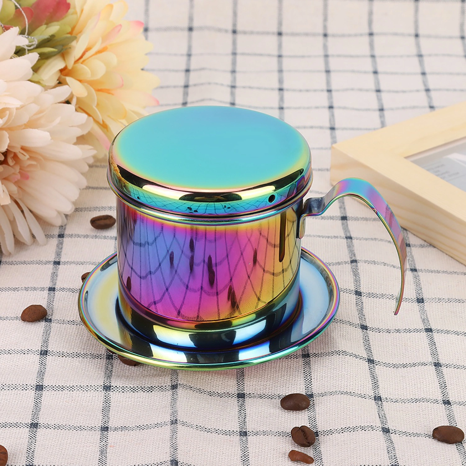 Household Portable Stainless Steel Coffee Dripper Maker Reusable Filter Drip Pot Maker