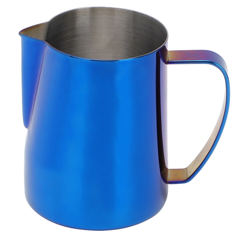 600ml Stainless Steel Titanize Coffee Pitcher Milk Frothing Cup Jug for Latte ArtBlue