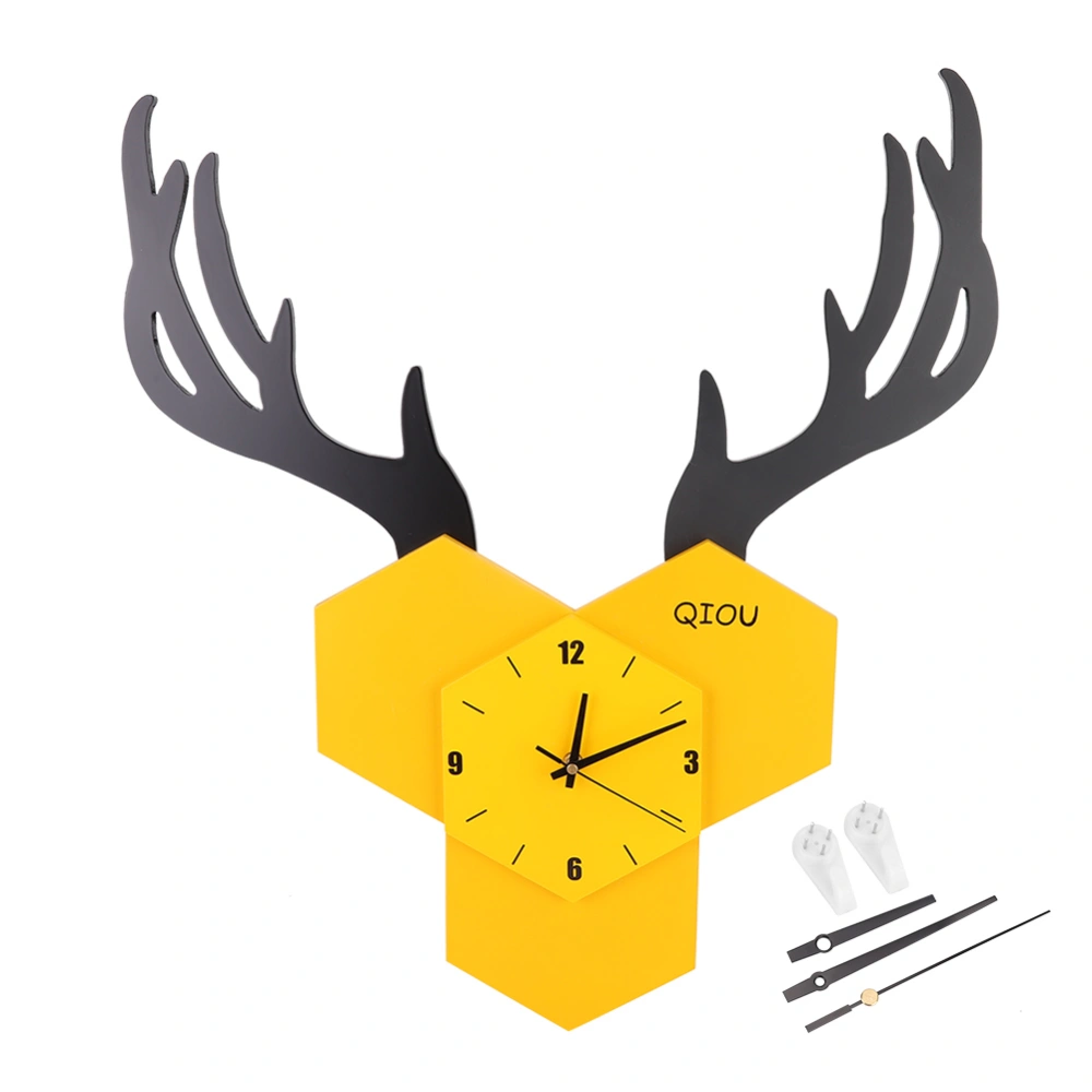 Classic Cute Shape Simple and Modern Wall Clock Silent Clock Home Office Bedroom DecorationYellow