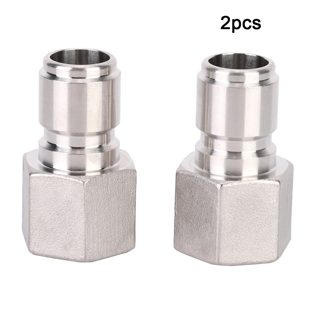 2Pcs Stainless Steel Quick Connector Homebrew Beer Fitting Accessories 1/2in Male