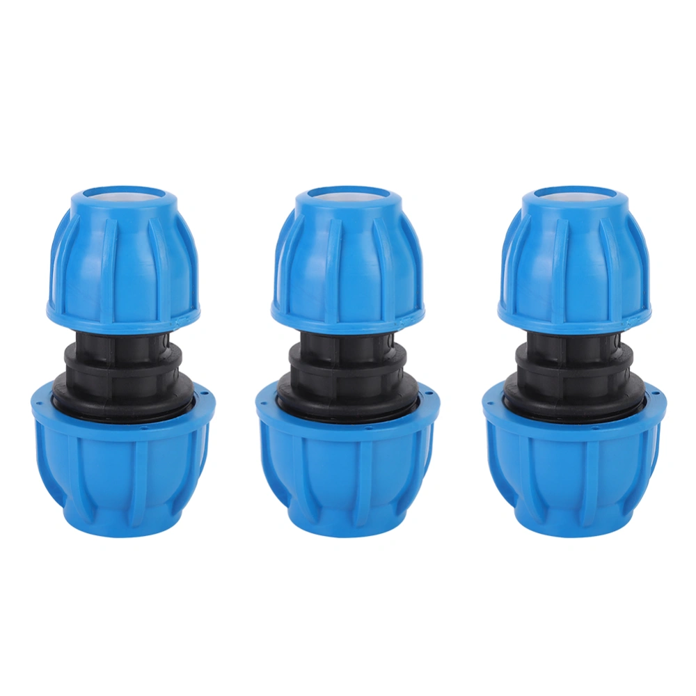 3Pcs PE Water Pipe Connection Fitting Straight Pipe Connector Adapter Accessories32mm to 25mm Straight Connector