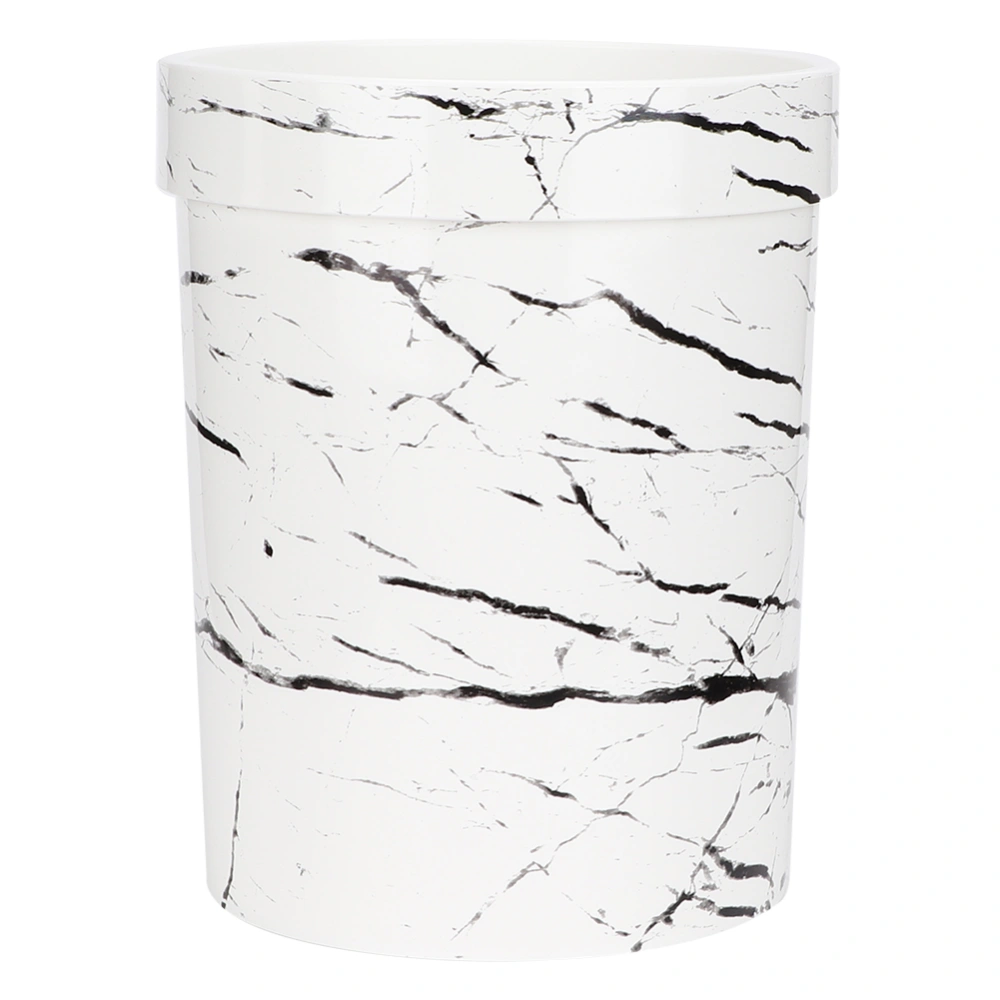 White Household Bathroom Marble Lidless Garbage Can Ashtray Trash Can ContainerWhite Small