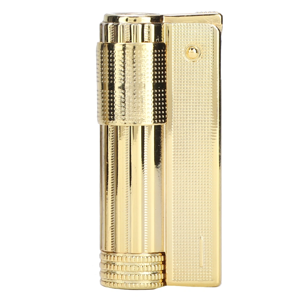 Vintage Retro Portable Oil Lighter Cigarette Refillable Lighters for Men GiftGold