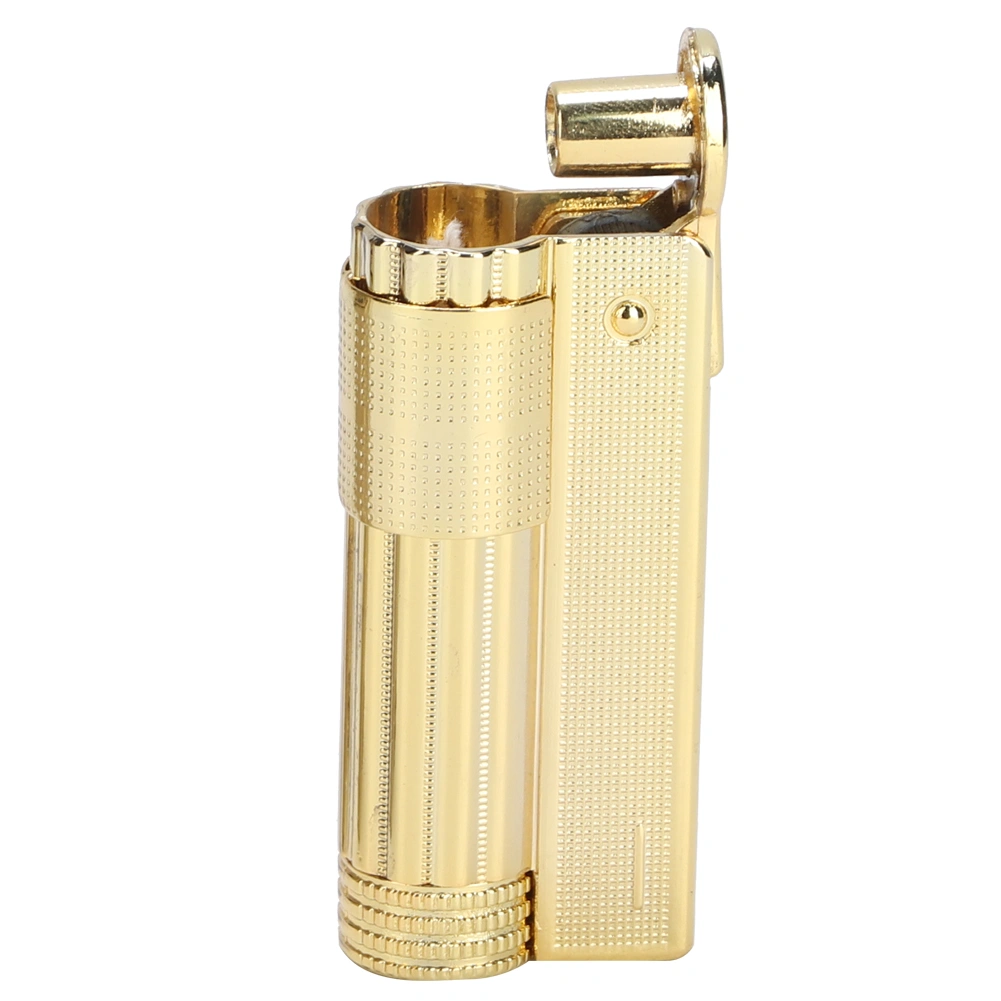 Vintage Retro Portable Oil Lighter Cigarette Refillable Lighters for Men GiftGold