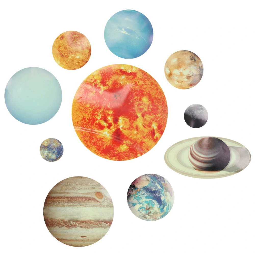 Luminous Solar System Themed Glowing Wall Sticker Home Decor for Children Room Bedroom