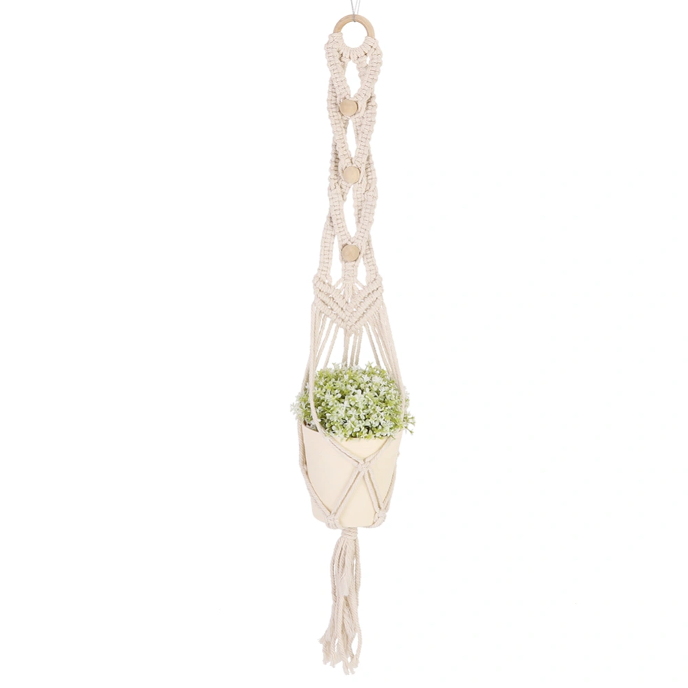 Bohemian Style Tassel Flowerpot Plant Hanger Hanging Rope Home Wall DecorationHand Woven Cotton Rope