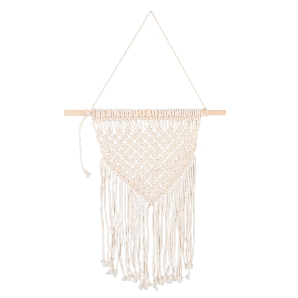 Bohemian Tassel Hanging Wall Decoration Hand Woven Tapestry Home Wall DecorStick Cotton Rope Decor