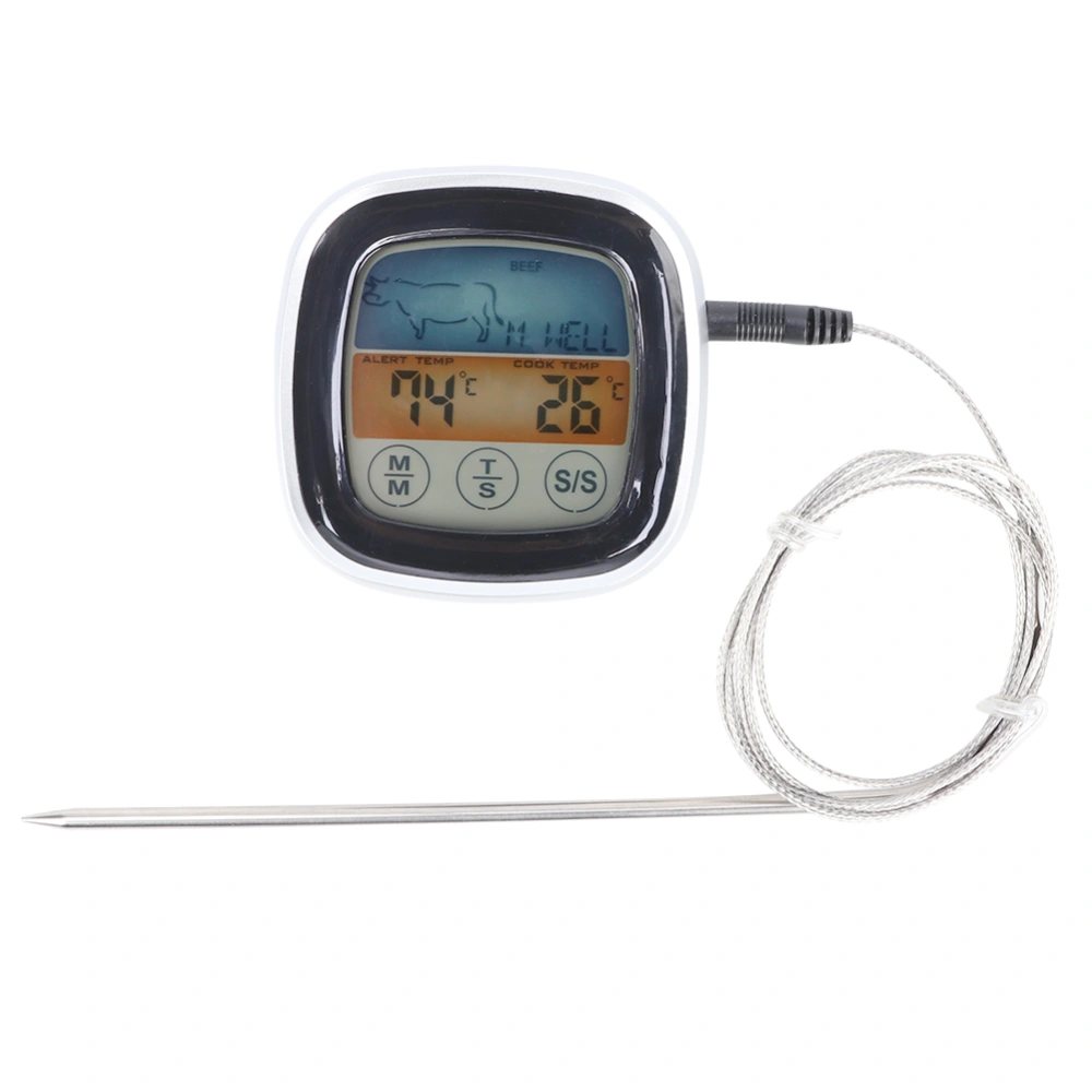 Touchscreen Electronic Thermometer Digital BBQ Oven Cooking Meat Thermometer for Grill Home Kitchen