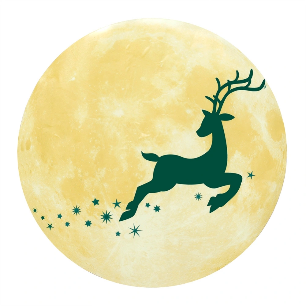 30cm Luminous Moon Shape Christmas Themed Glowing Wall Sticker Home DecorDeer