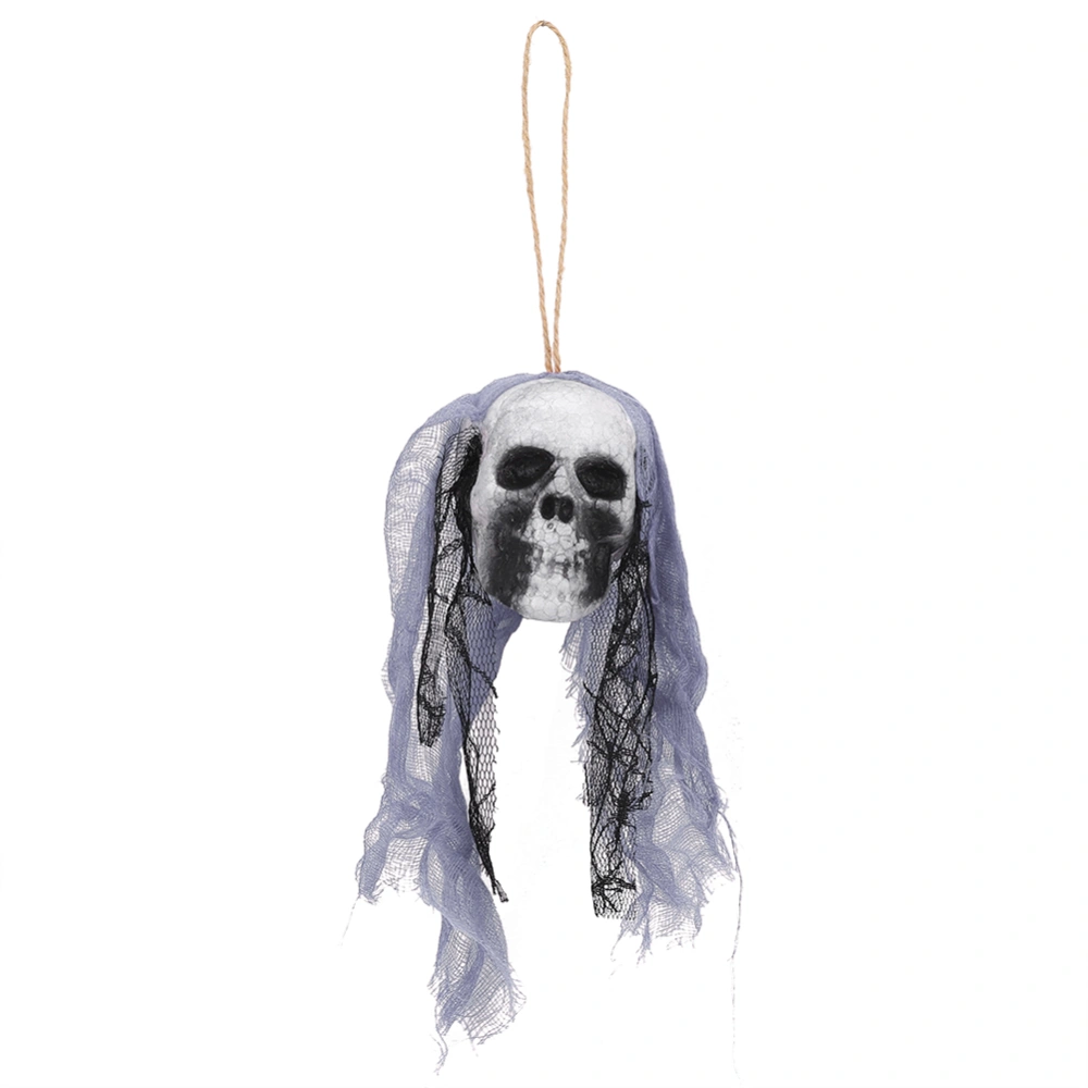 2Pcs Halloween Skeleton Skull Hanging Pendant Haunted House Horror Props DecorationPurple