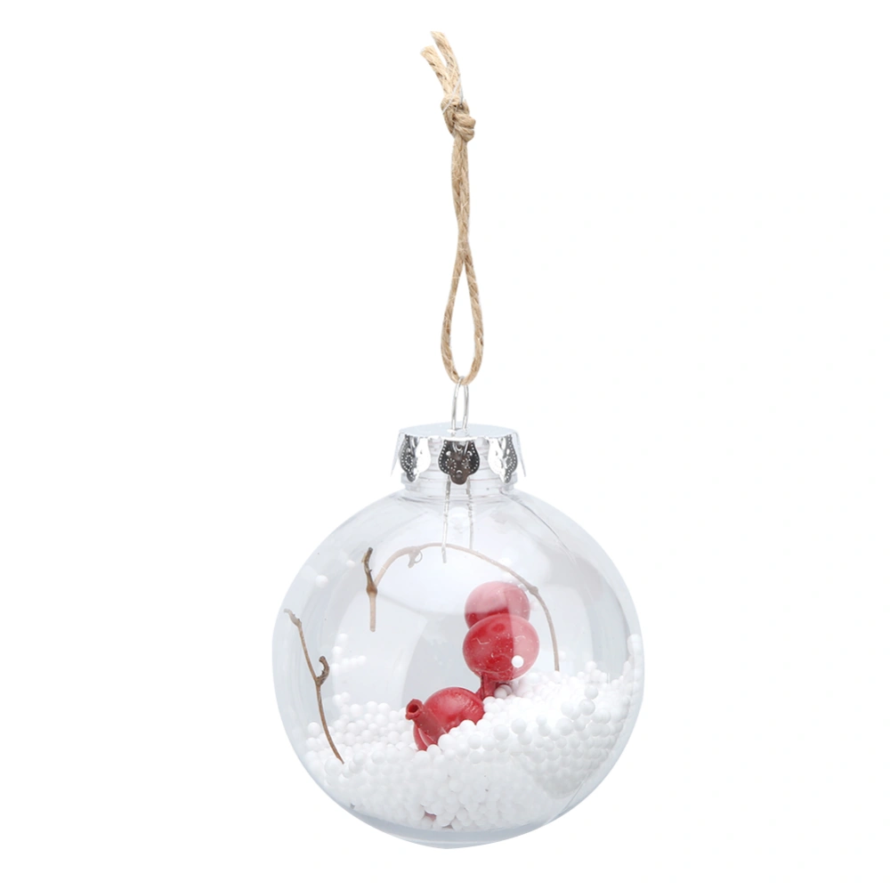 6Pcs/Set Transparent Christmas Ball Bauble Christmas Tree Pendant Hanging OrnamentType 3