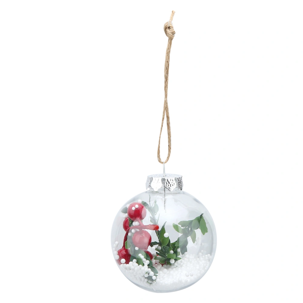 6Pcs/Set Transparent Christmas Ball Bauble Christmas Tree Pendant Hanging OrnamentType 6