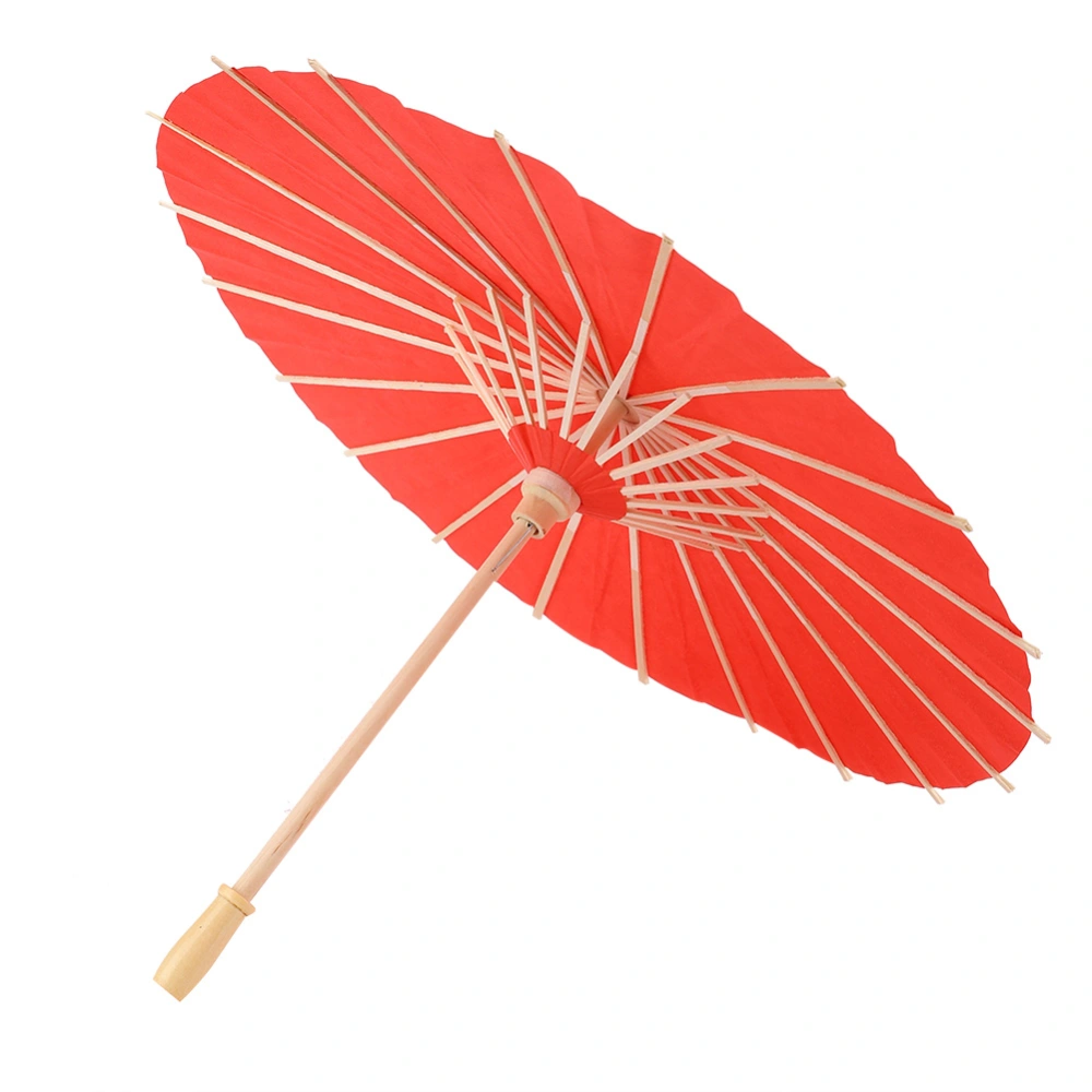 Children DIY Blank Paper Umbrella Craft Umbrella for Kids Painting Drawing Decor Gift (Red)