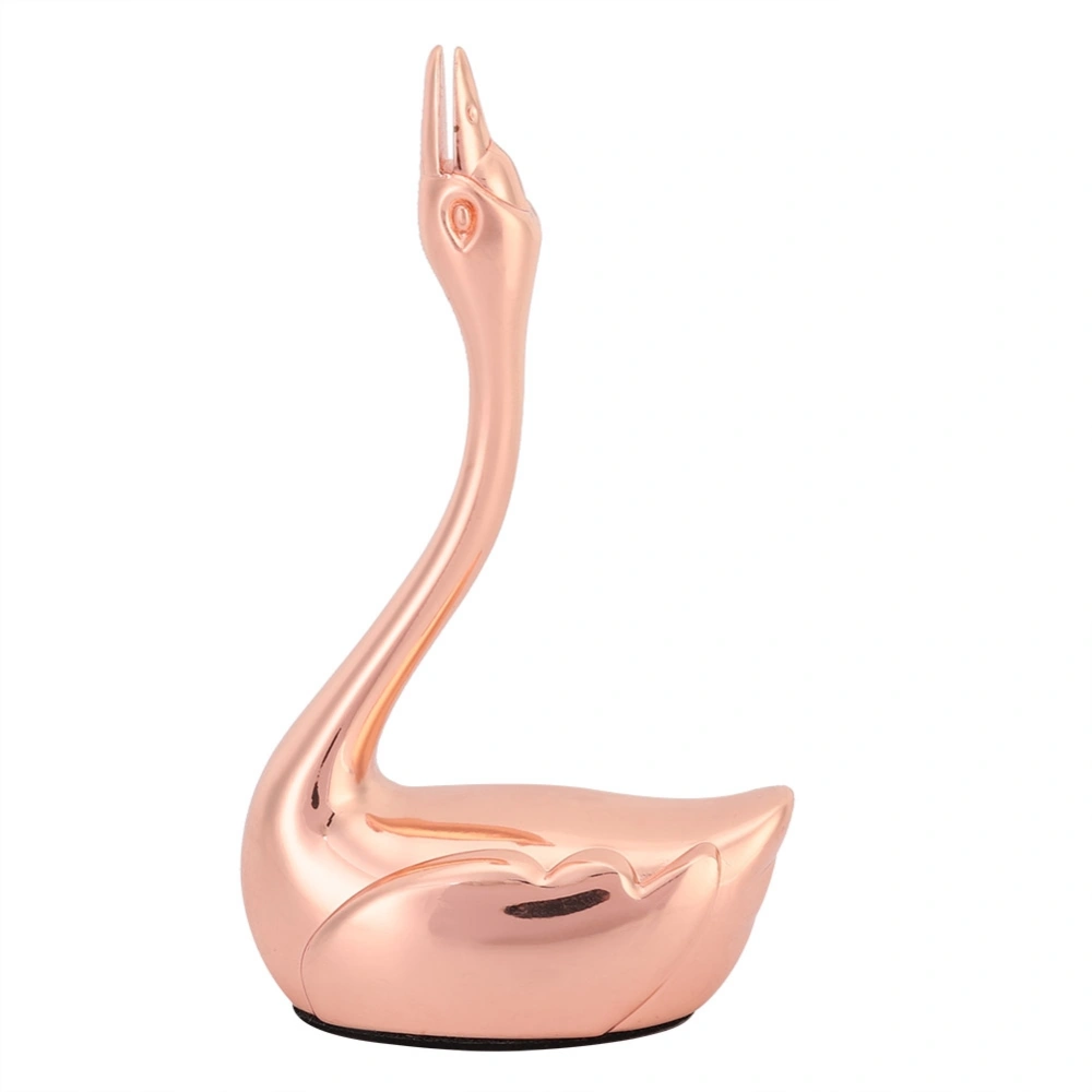 Table Swan Picture Memo Photo Card Clip Ring Holder Decoration for Banquets PartyRose Gold