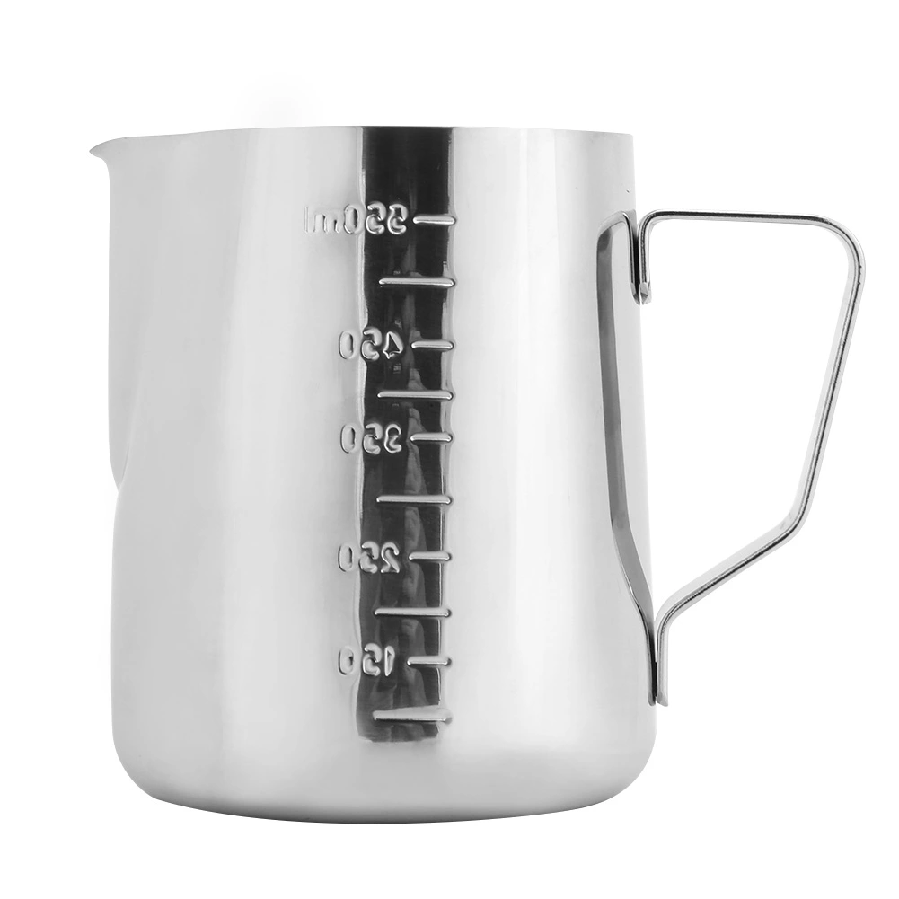 Household Stainless steel Coffee Frothing Pitcher Pull Flower Cup Milk Frothing Cup (550ml)
