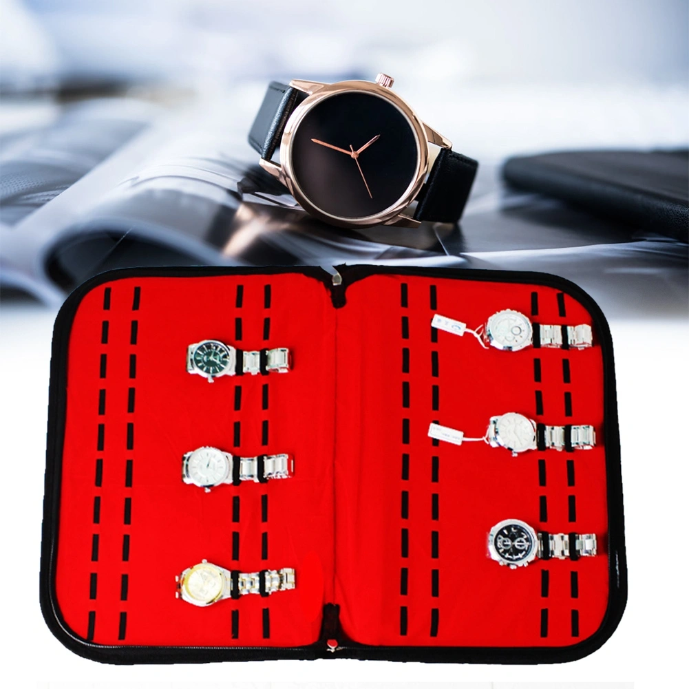 20 Slot PU Lint Watch Storage Box Organizer Zipper Collection Case Container Decoration